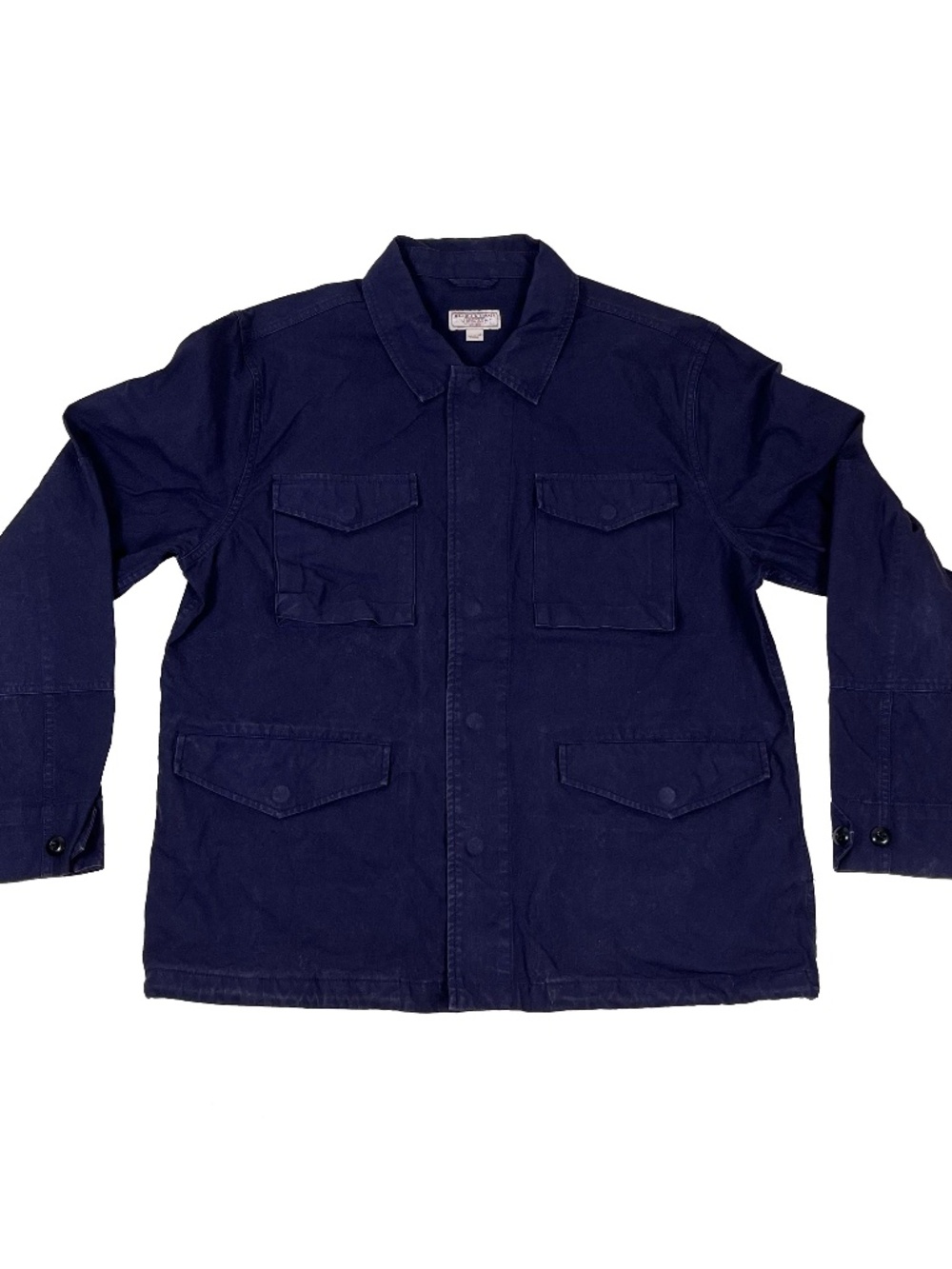 Wallace & Barnes Utility Military Field Jacket Navy Blue Work Coat